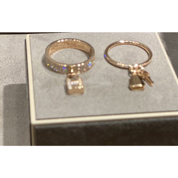 Hermes Kelly Clochette Ring Lock Medium Model Rose Gold 18K Diamonds Siz 54 Rare - Picture 6 of 13